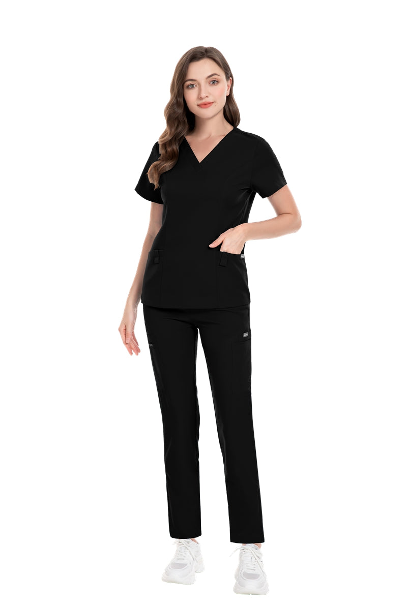 Women’s Medical Scrub Set – Black