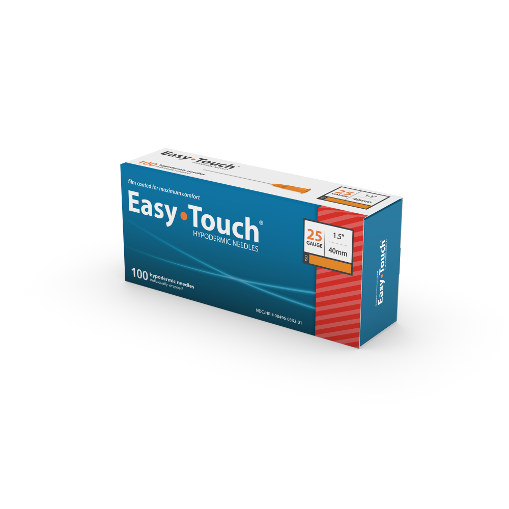 Hypodermic Needle 1-1/2 Inch Length 25 Gauge Thin Wall Without Safety