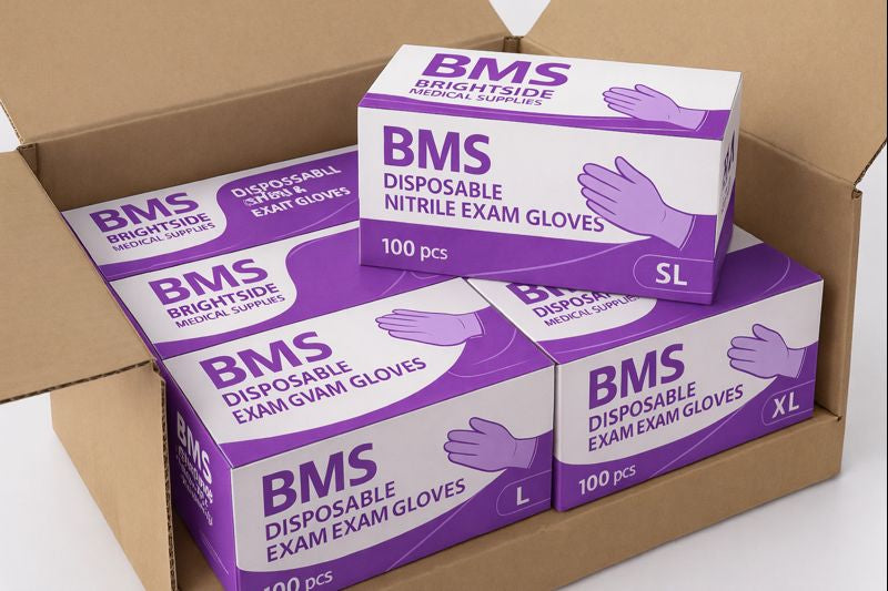 Purple Nitrile Exam Gloves – 4 Mil, Powder-Free (Box of 100)