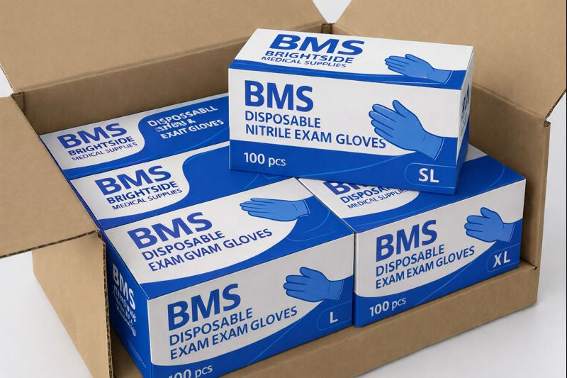 Cobalt Blue Nitrile Exam Gloves – 4 Mil, Powder-Free (Box of 100)