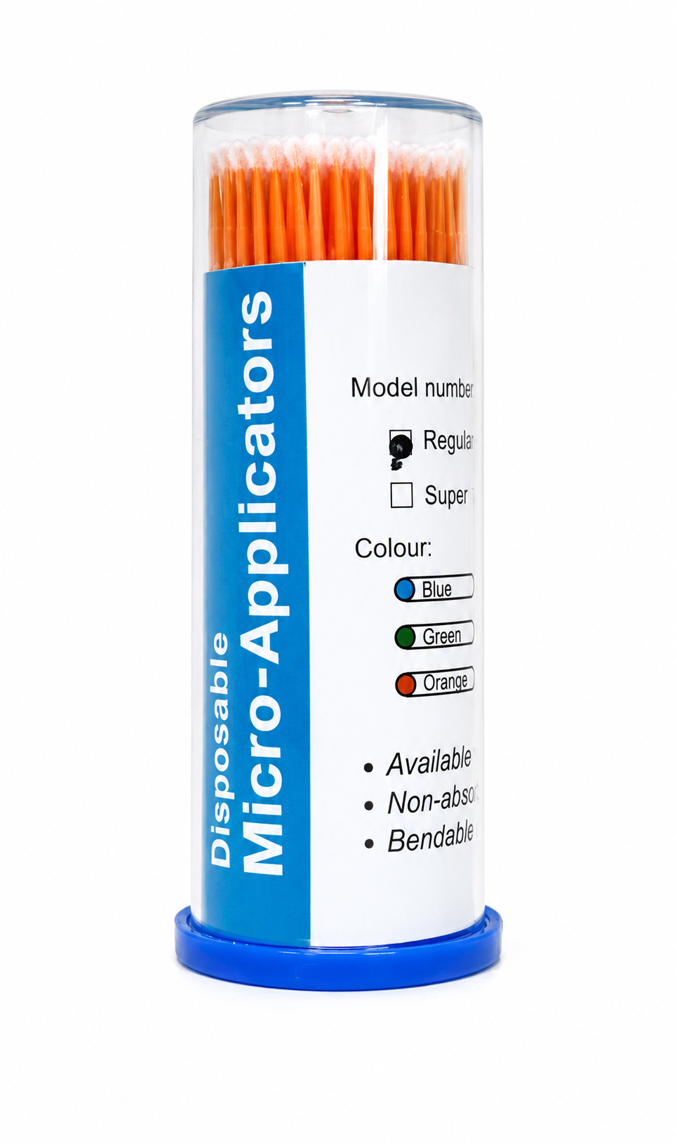 Micro-Brush Applicators – Disposable (100 pcs per Bottle, 4 Bottles per Box)