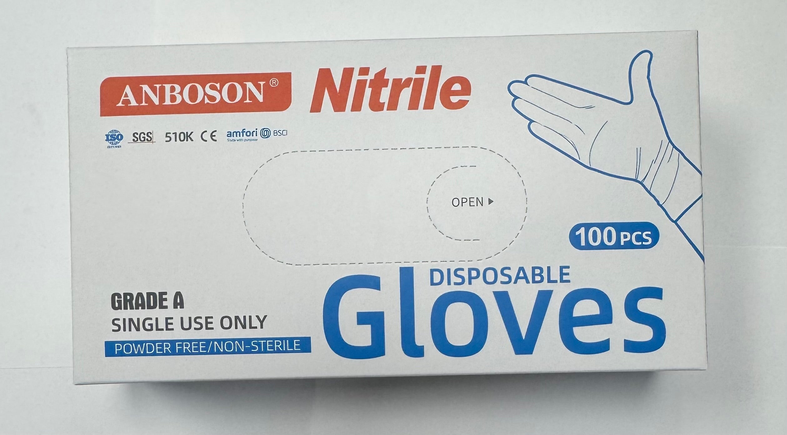 Cobalt Blue Nitrile Exam Gloves – 4 Mil, Powder-Free (Box of 100)