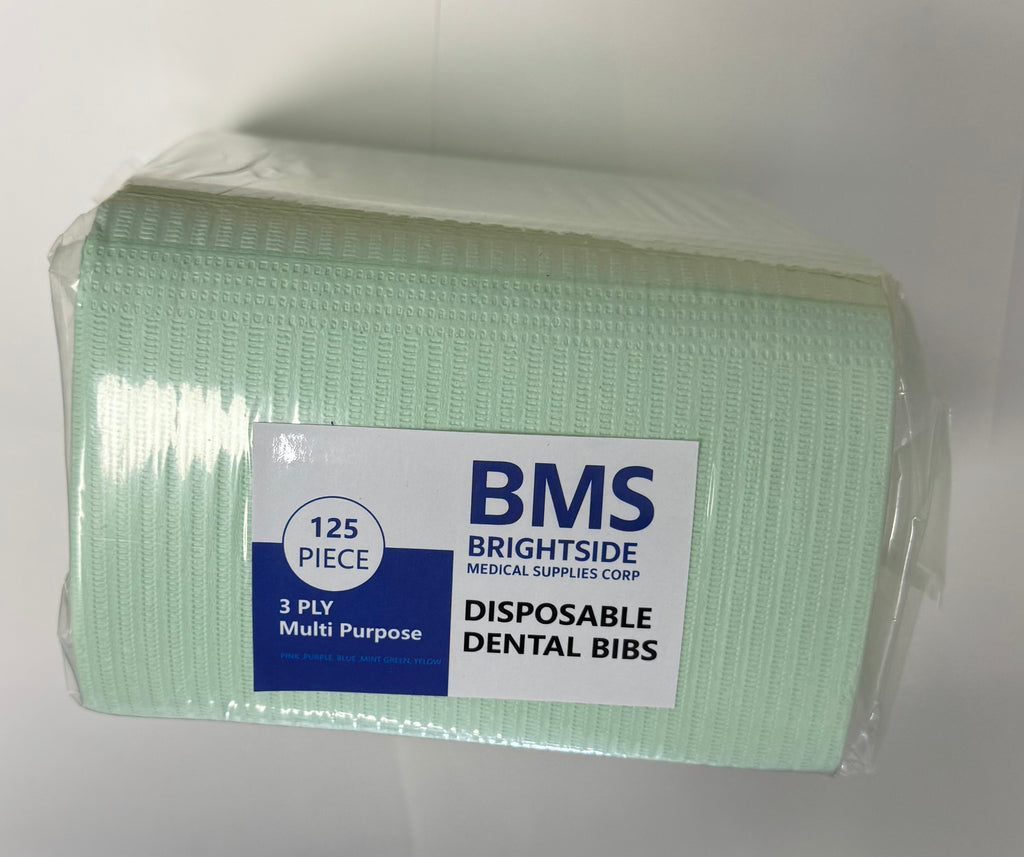 Patient Bibs 13″ × 18″ – 3-Ply Disposable (Case of 500)