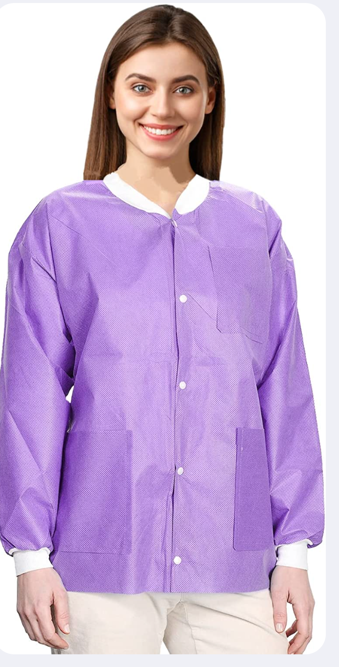 Disposable Lab Jackets, Pack of 10