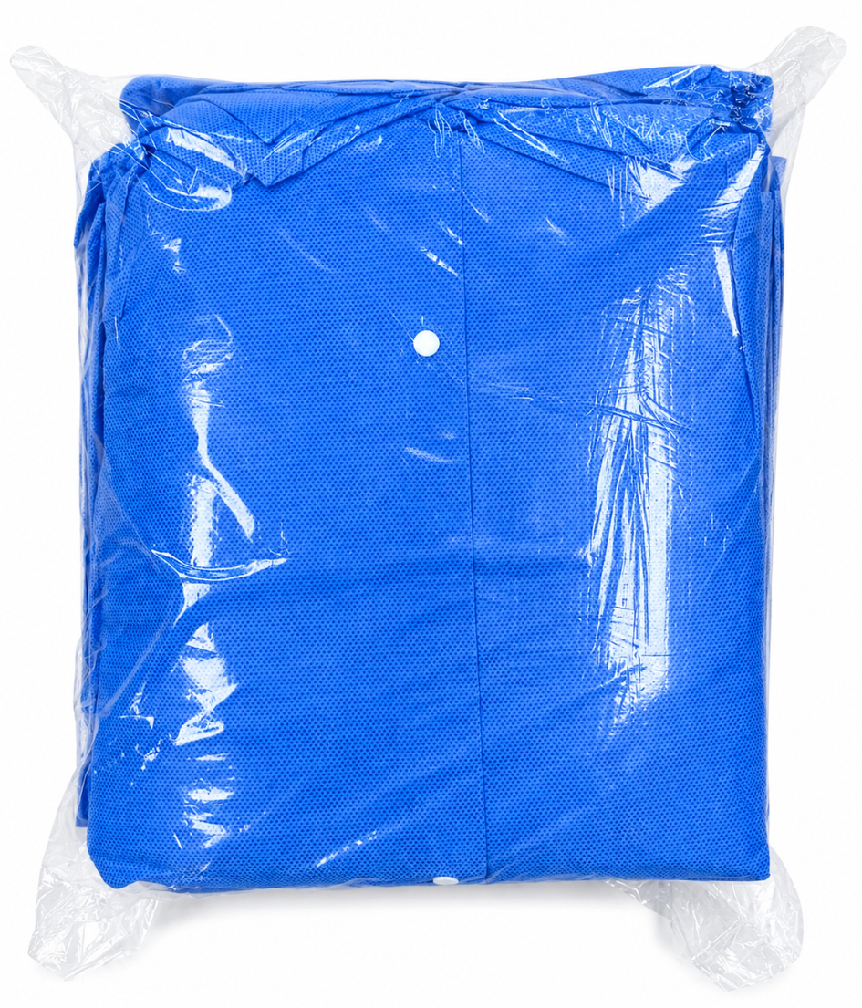 DENTAL ESSENTIALS Lab Coats Polypropylene BLUE 10/Bag