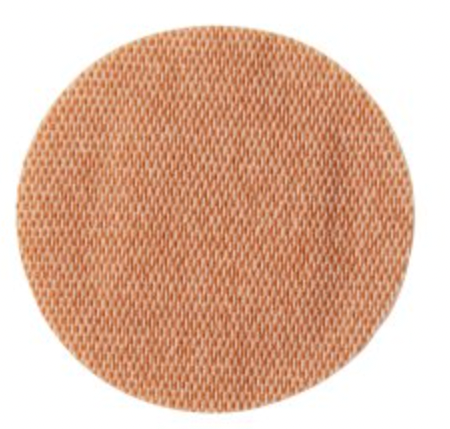Adhesive Spot Bandage Fabric Tan 1 Inch Diameter Sterile