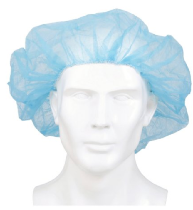 Bouffant Cap Blue Elastic Closure 100/Bx