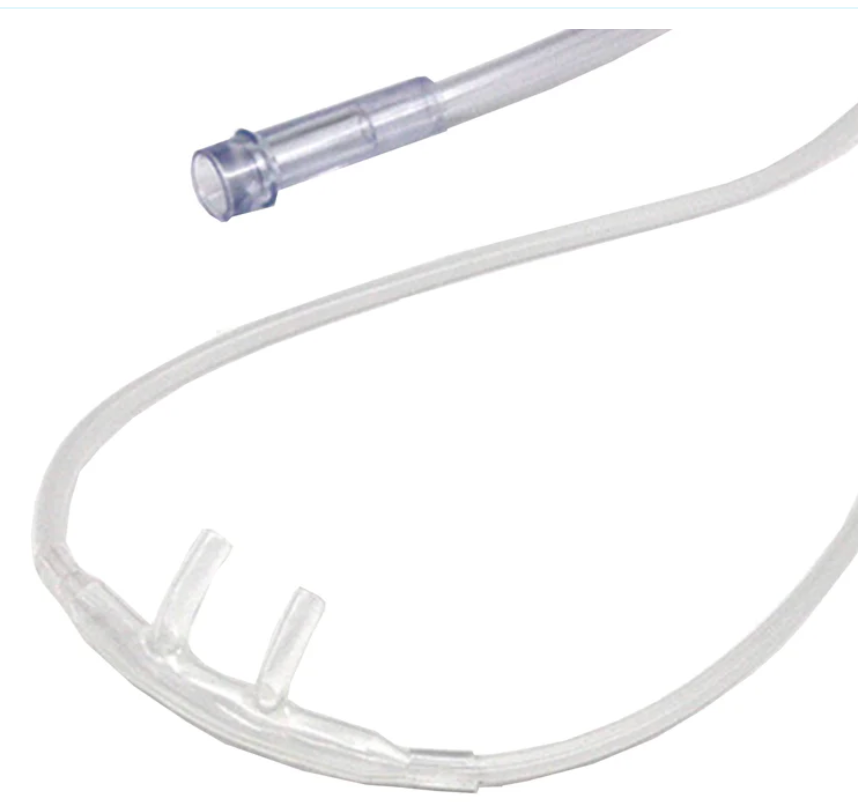 Nasal Cannula Adult Curved Prongs 7 Foot Tubing Low Flow Rate ( Box of 50)