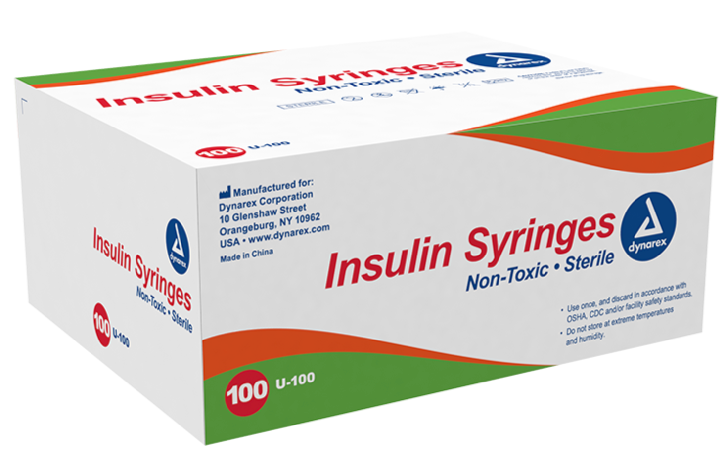 Insulin Syringe - Non-Toxic - Individual Wrapped