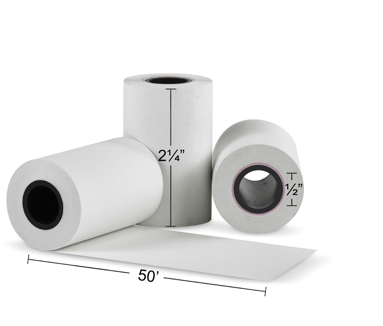 Thermal Receipt Paper Rolls, 2 1/4" X 50' , 48 Rolls